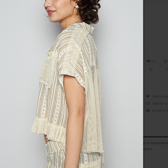 POL “ Lynnfield  “ POL V-Neck Textured Woven Top Jacket and Pants 2 Piece Set 10 - Picture 4 of 9